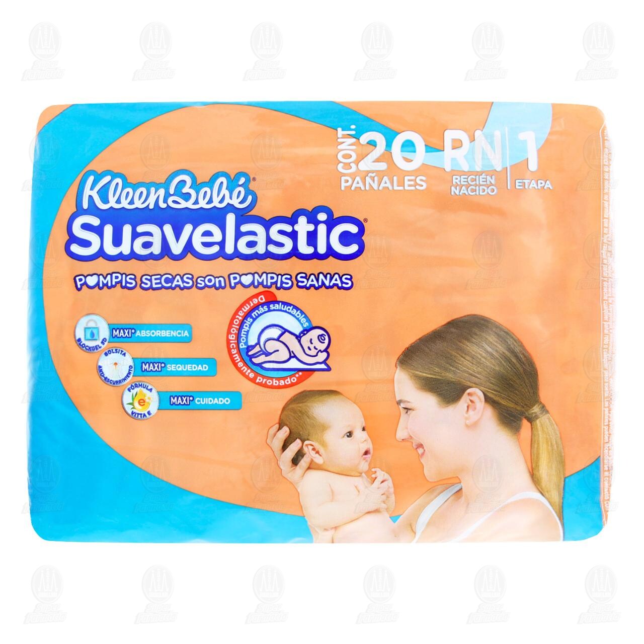 Pañales para Bebé KleenBebé Suavelastic Etapa 1 Talla RN, 20 pzas. image number 1