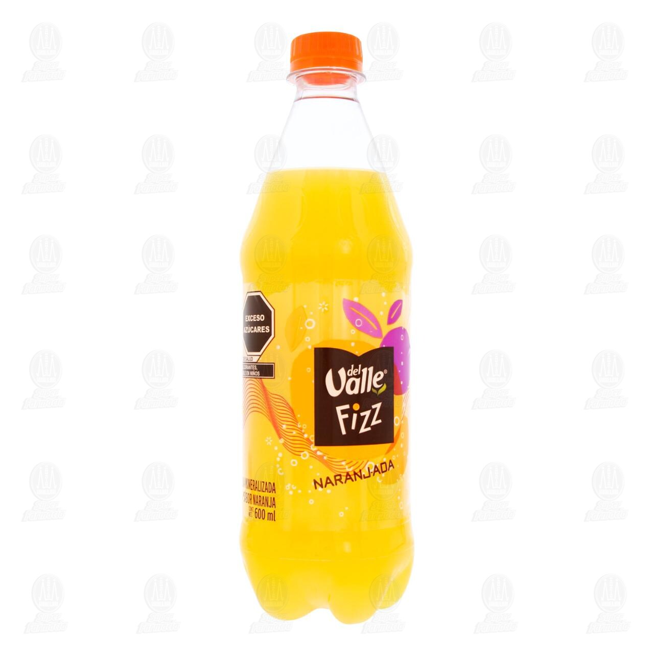 Agua Mineralizada Naranj-ada Del Valle Fizz Sabor Naranja, 600 ml.