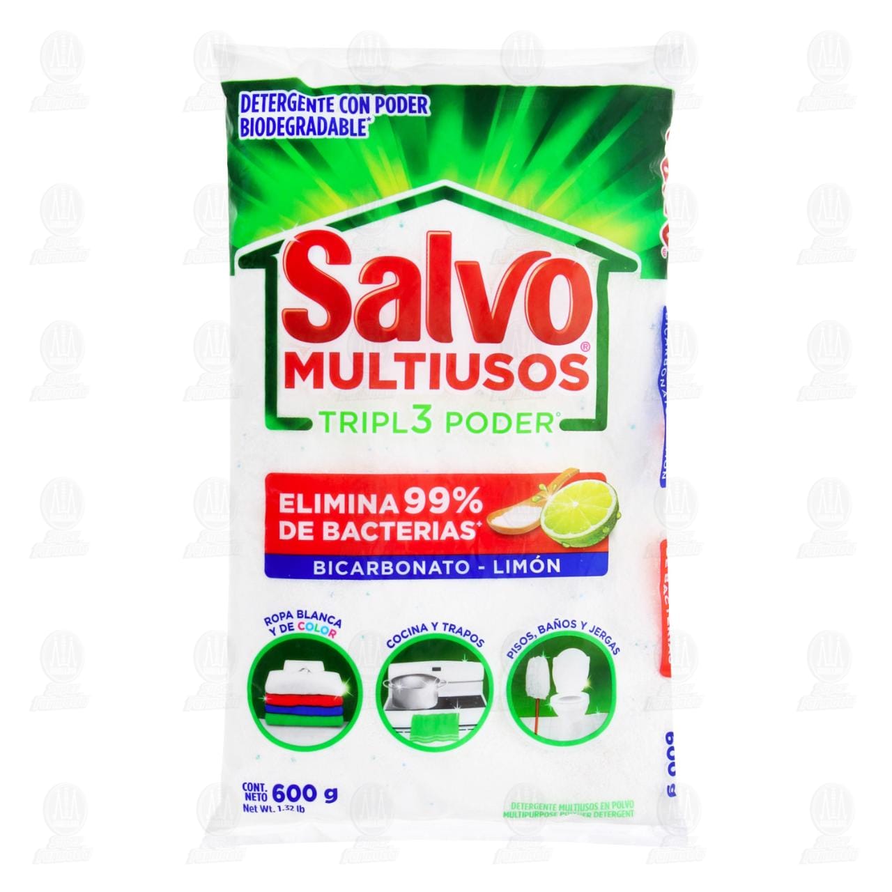 Imagen para Detergente en Polvo Salvo Multiusos Triple Poder, 600 gr.