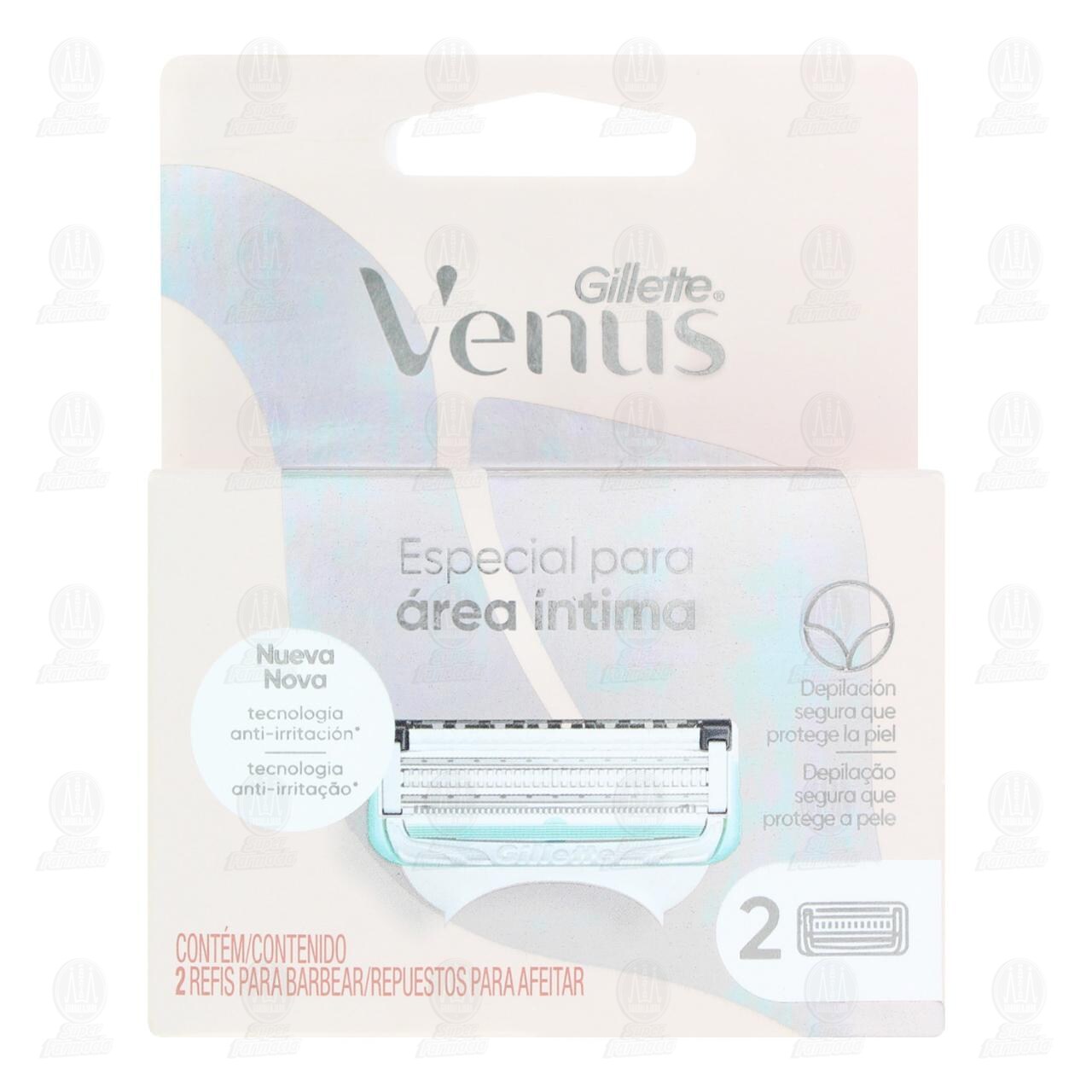 Repuestos para M&aacute;quina de Afeitar Gillette Venus &Aacute;rea &Iacute;ntima, 2 pzas. image number 1