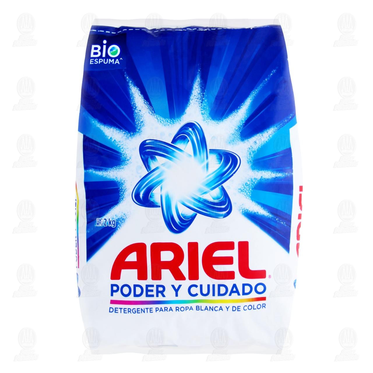 Detergente en Polvo Ariel Poder y Cuidado, 2 kg.