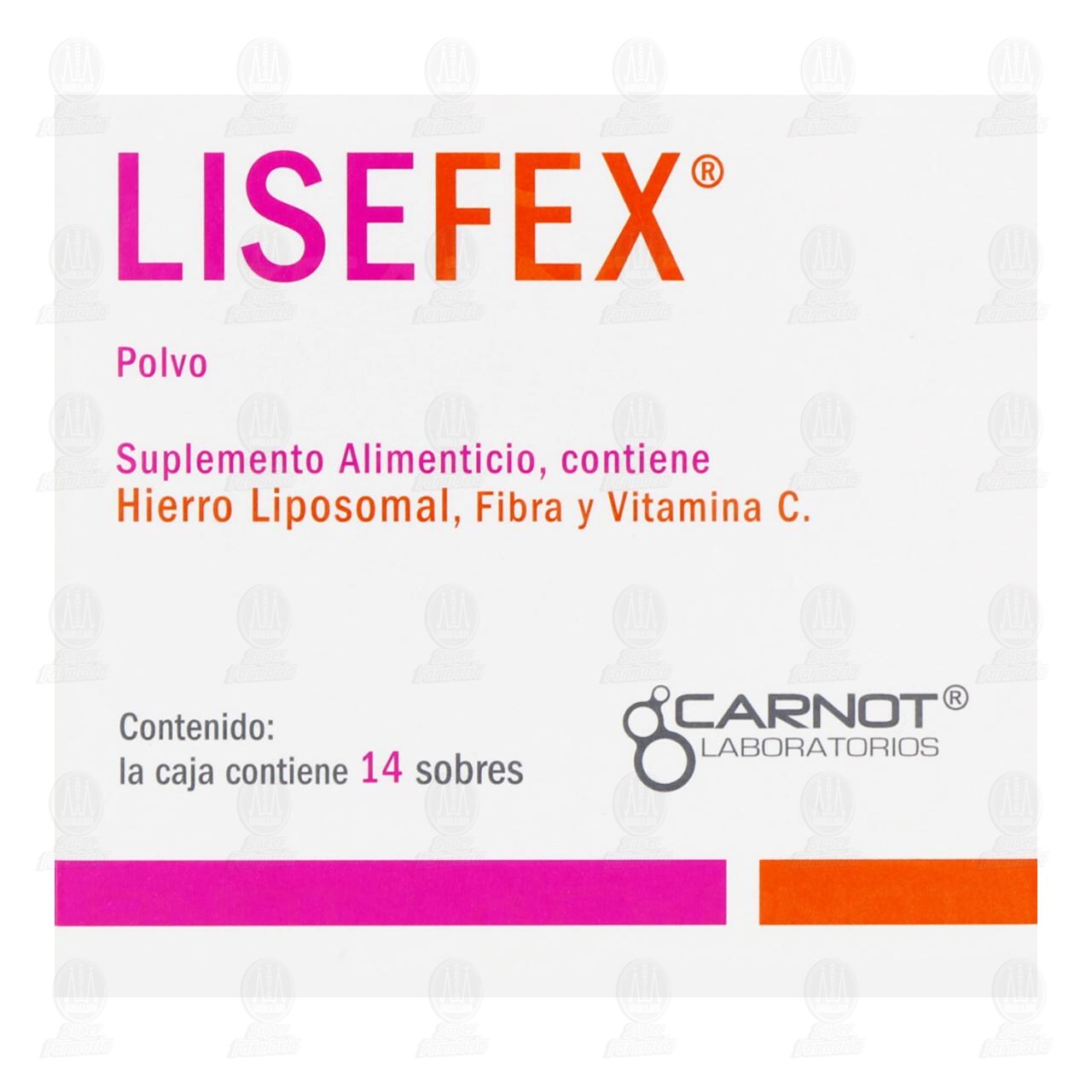 Lisefex Polvo Suplemento Alimenticio, 14 Sobres. image number 1