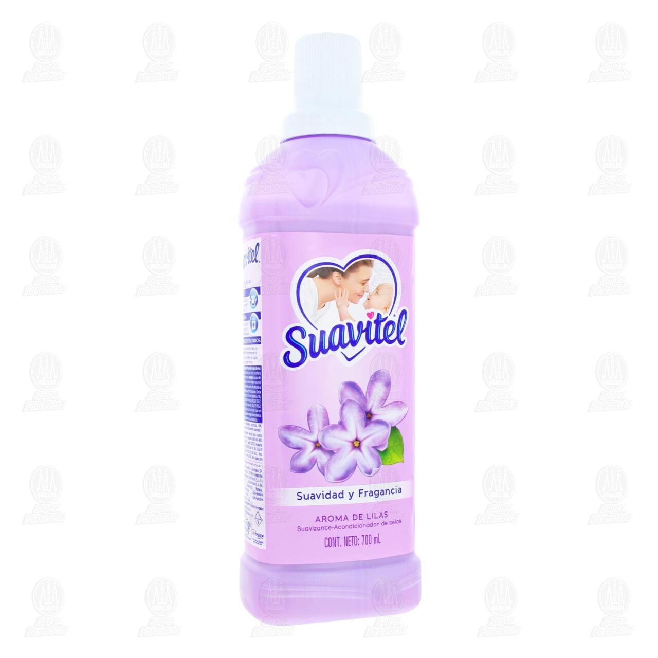 Suavizante de Telas Suavitel Suavidad y Fragancia Aroma de Lilas, 700 ml.
