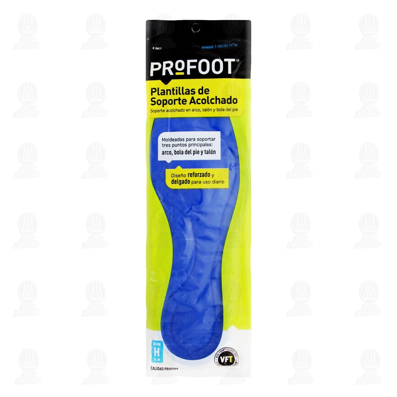 Plantillas Profoot de Soporte Acolchado para Hombre Talla 25-30, 1 pz.