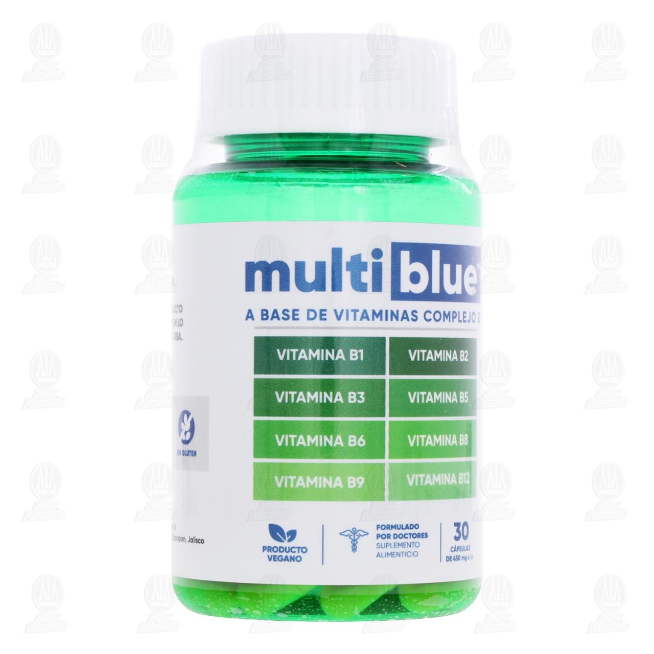 Multi Blue 450 mg Suplemento Alimenticio a Base de Complejo B, 30 Cápsulas. image number 0