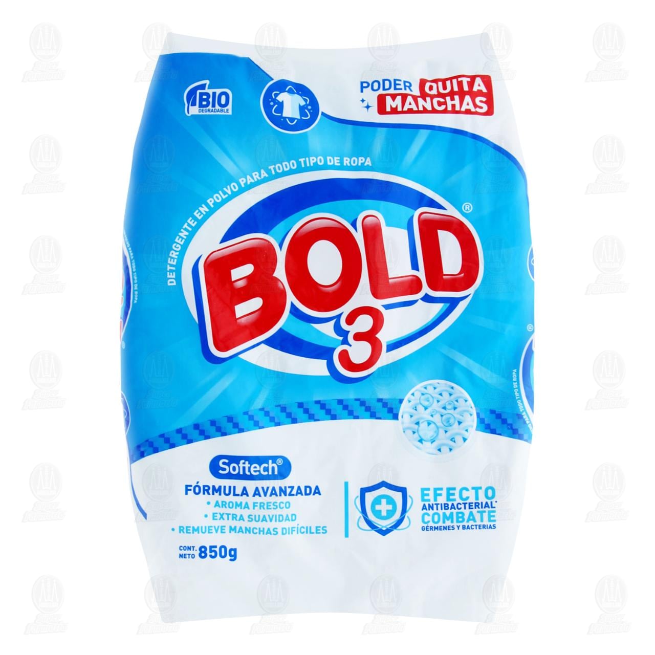 Imagen para Detergente en Polvo Bold 3 Quita Manchas, 850 gr.