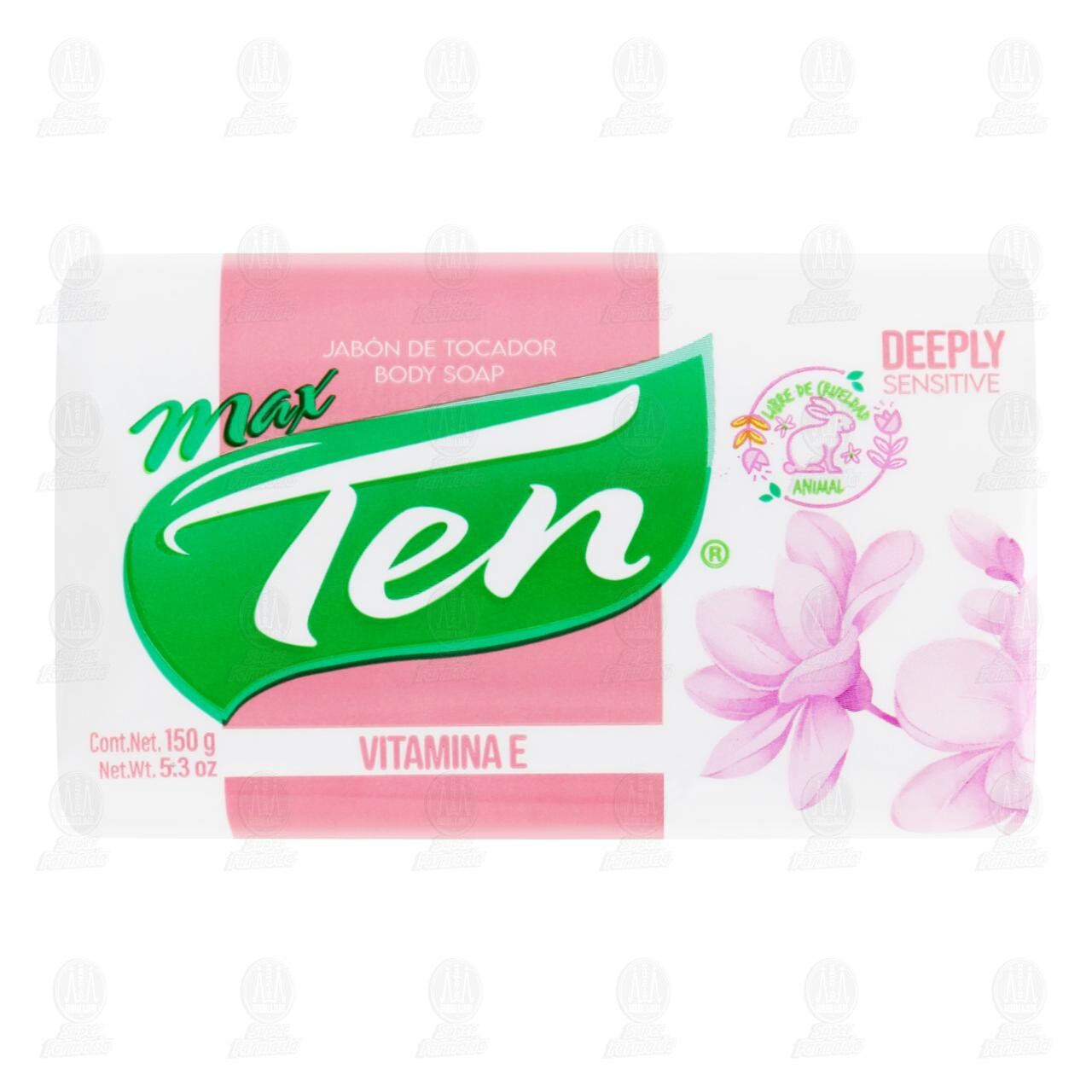 Jab&oacute;n de Tocador Max Ten Vitamina E, 150 gr. image number 0