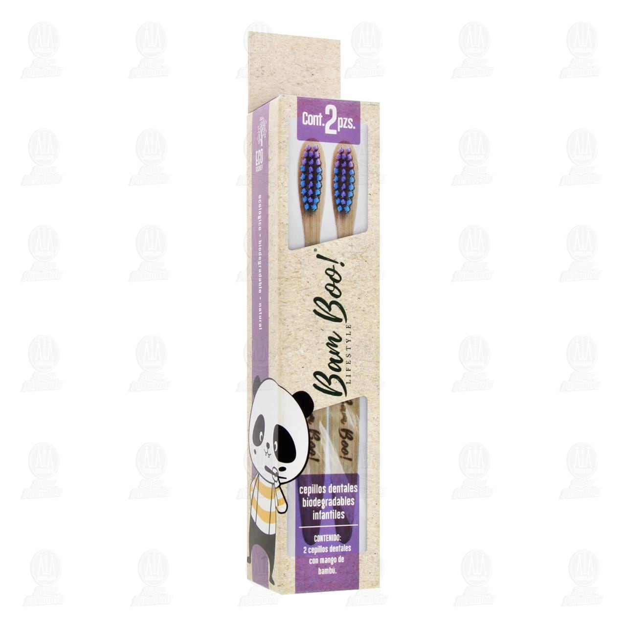 Imagen para Cepillos Dentales Biodegradables Bam Boo Infantiles, 2 pzas.