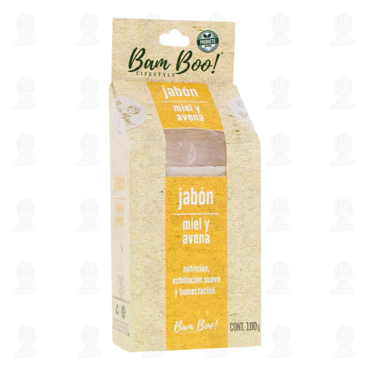 Imagen para Jabón en Barra Bam Boo Nutrición, Exfoliación Suave y Humectación Miel y Avena, 100 gr.