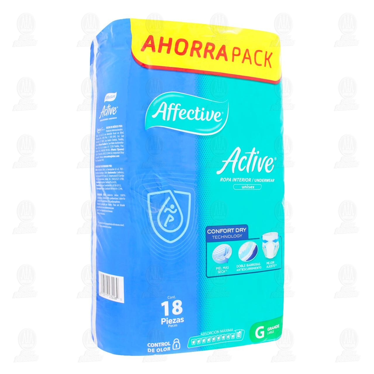 Affective Active Ropa Interior Desechable para Incontinencia Talla Grande, 18 pzas.