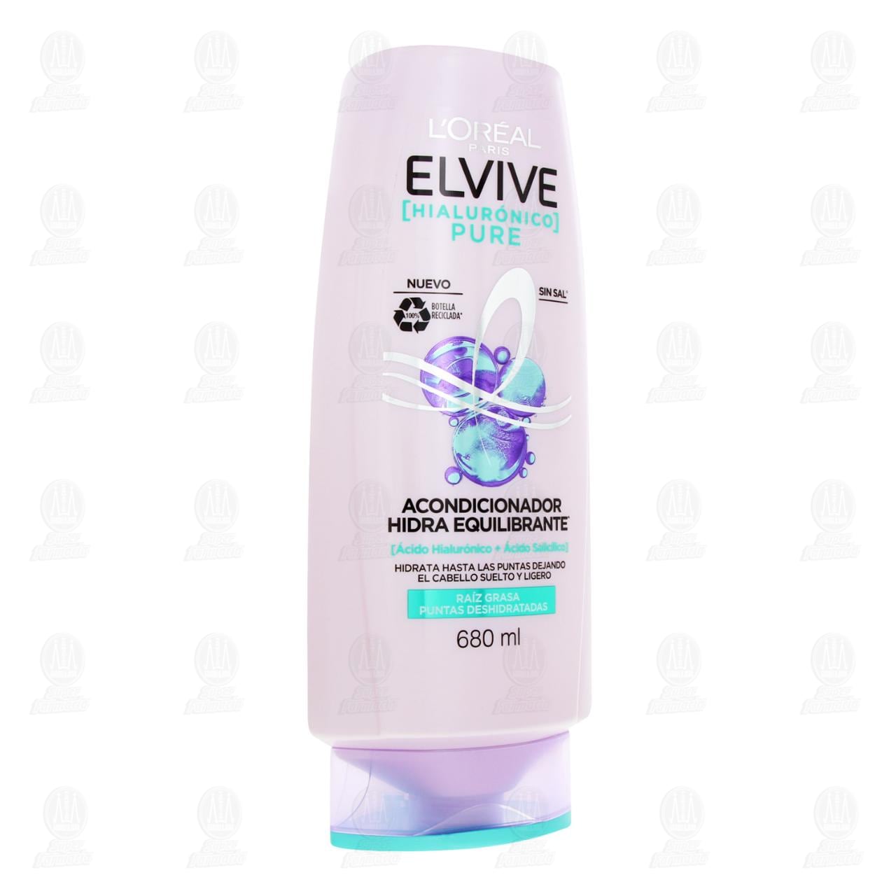 Imagen para Acondicionador Elvive Hialurónico Pure Hidra Equilibrante Raíz Grasa Puntas Deshidratadas, 680 ml.