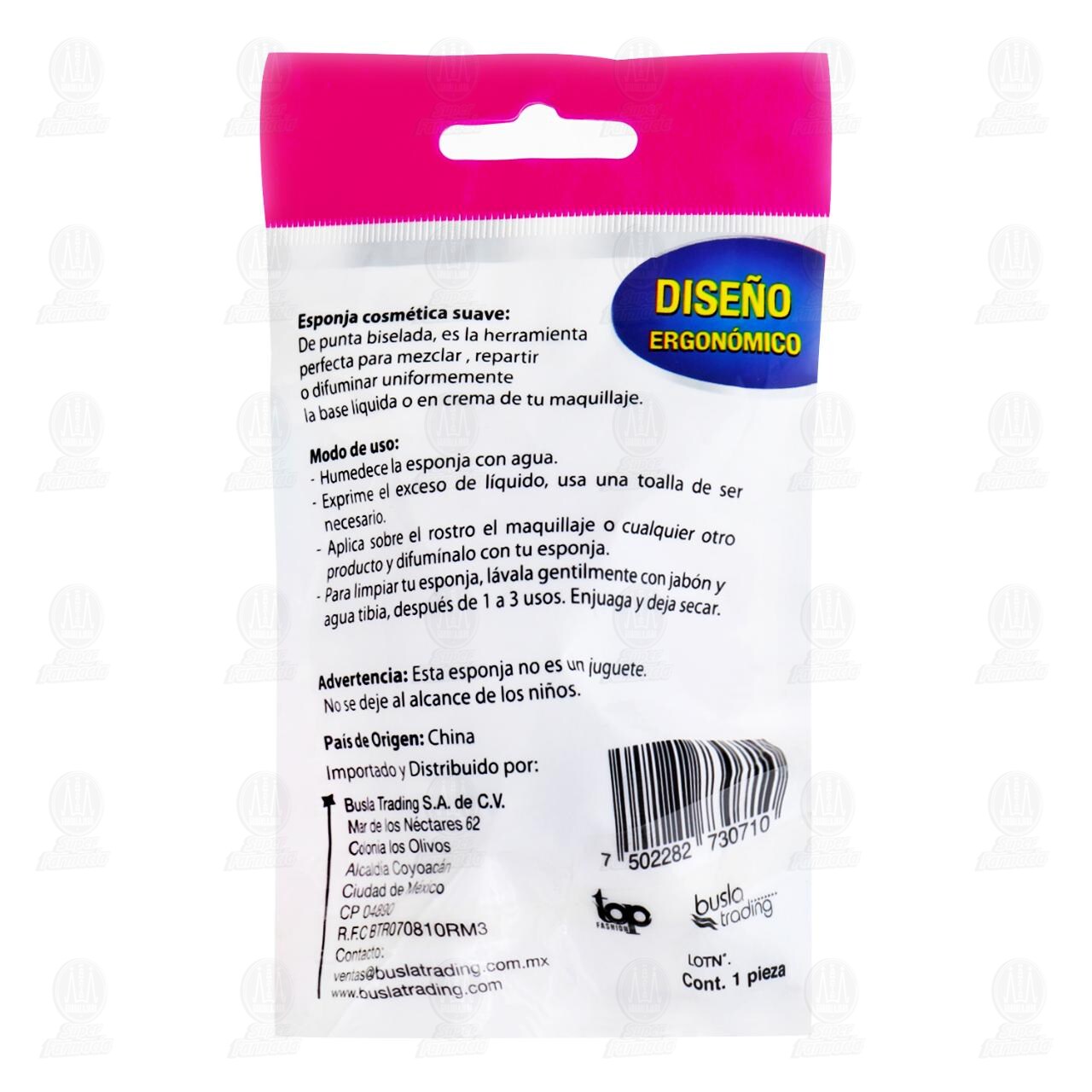 Esponja Cosm&eacute;tica Top Fashion Suave, 1 pz. image number 1