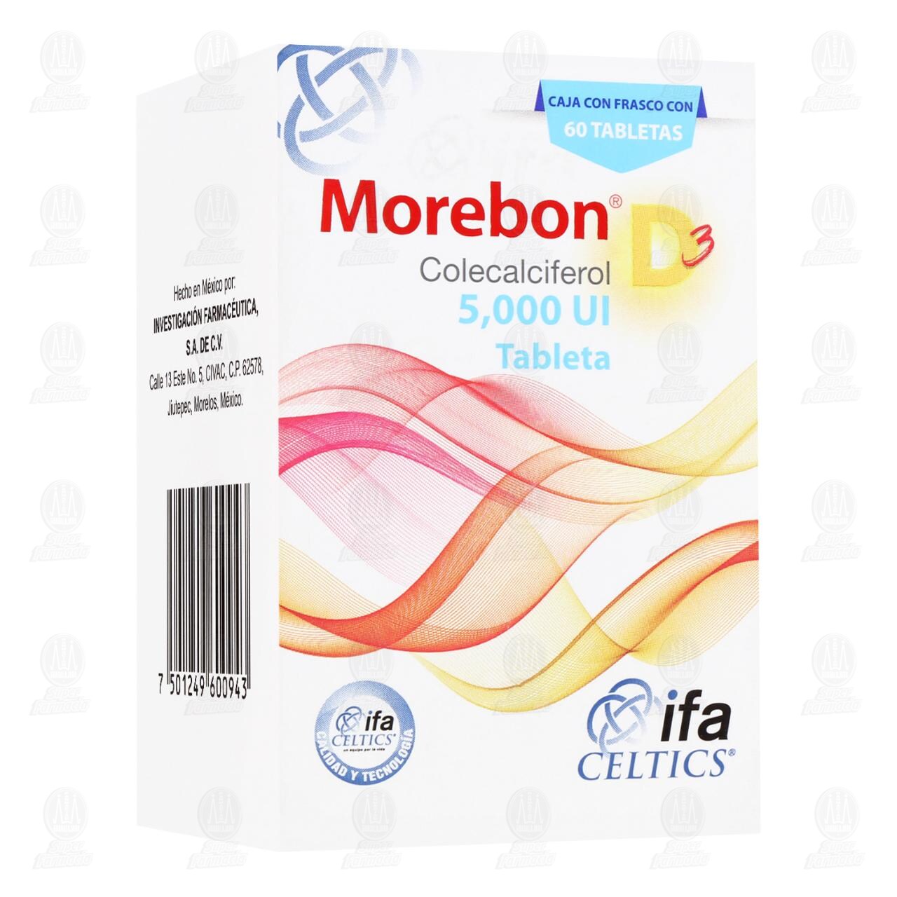Morebon D3 5,000 UI, 60 Tabletas. image number 0