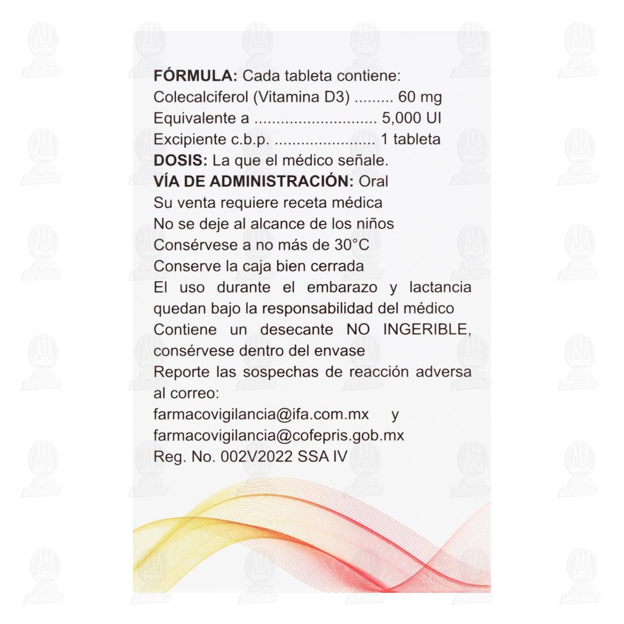 Morebon D3 5,000 UI, 60 Tabletas. image number 2