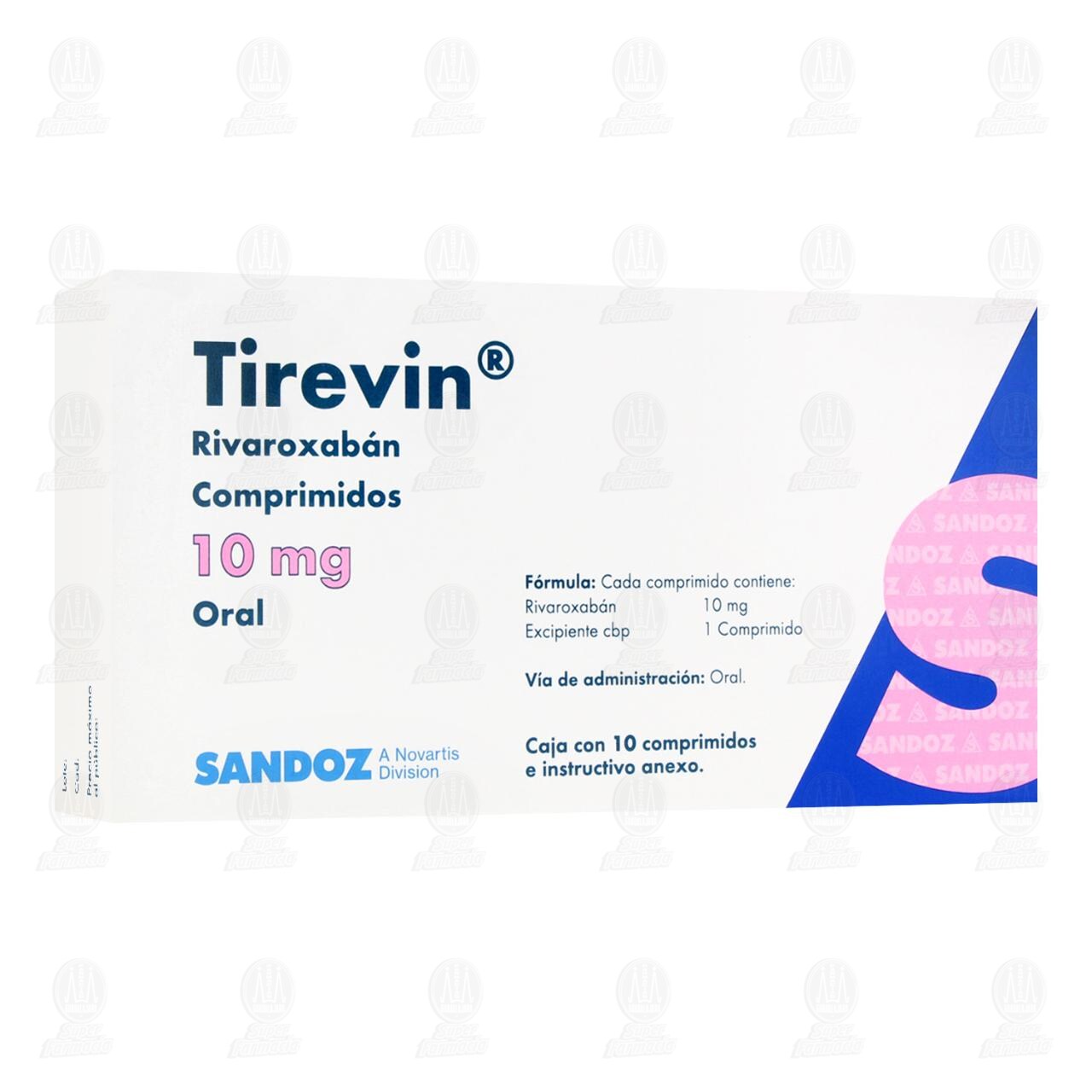 Tirevin 10 mg, 10 Comprimidos. image number 0