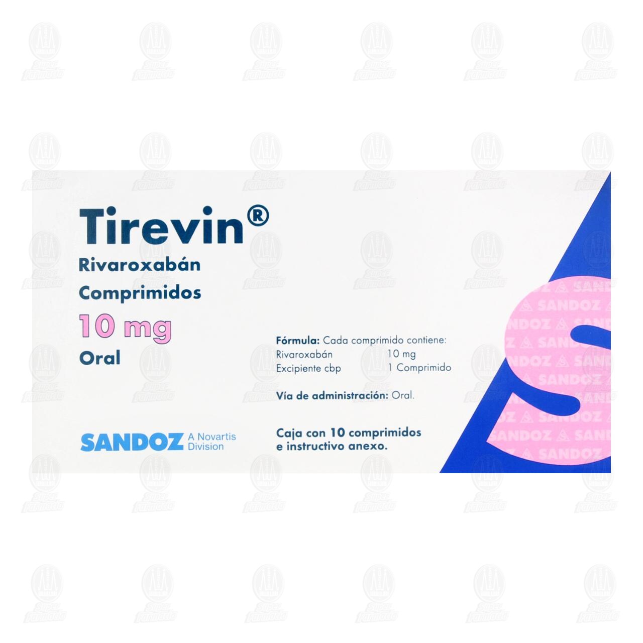Tirevin 10 mg, 10 Comprimidos. image number 1