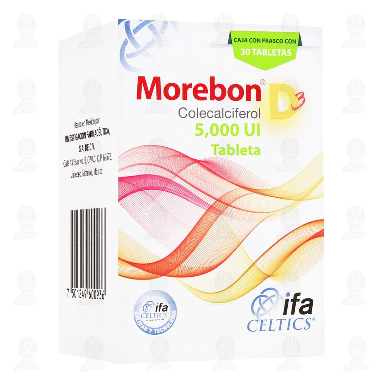 Merbon Morebon D3 5,000 UI, 30 Tabletas. de MOREBON | Farmacias Guadalajara