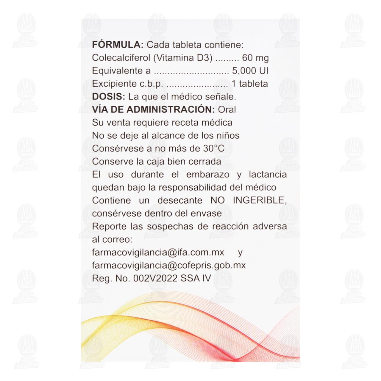 Morebon D3 5,000 UI, 30 Tabletas. image number 2