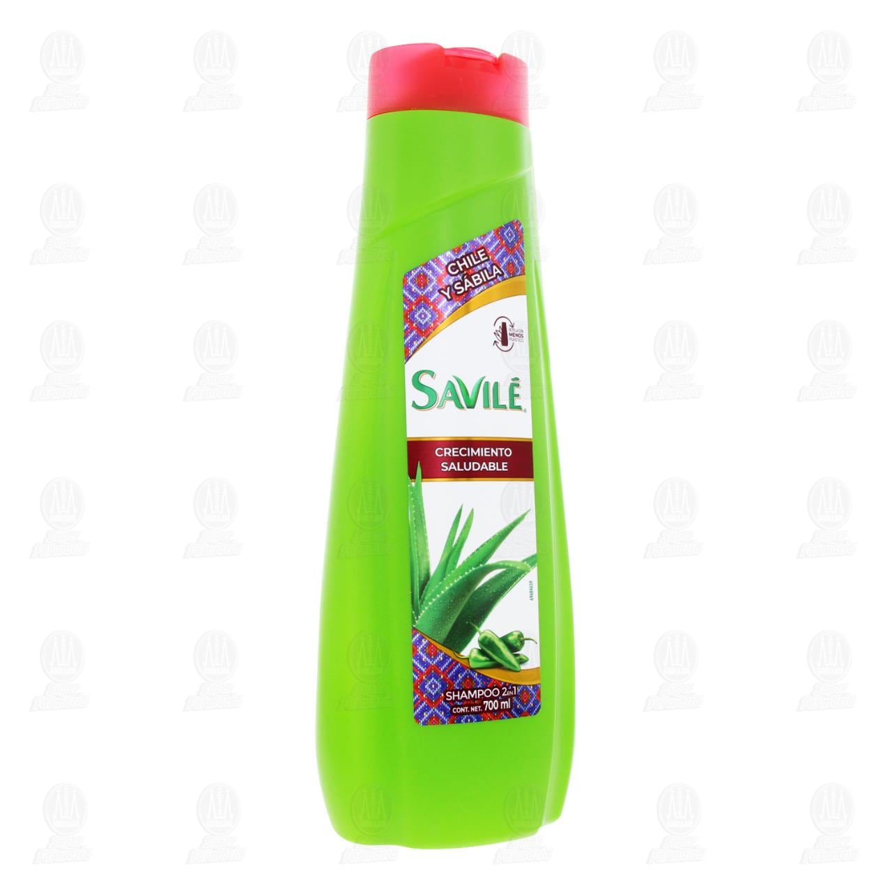Imagen para Shampoo Savilé 2 en 1 Chile y Sábila, 700 ml.