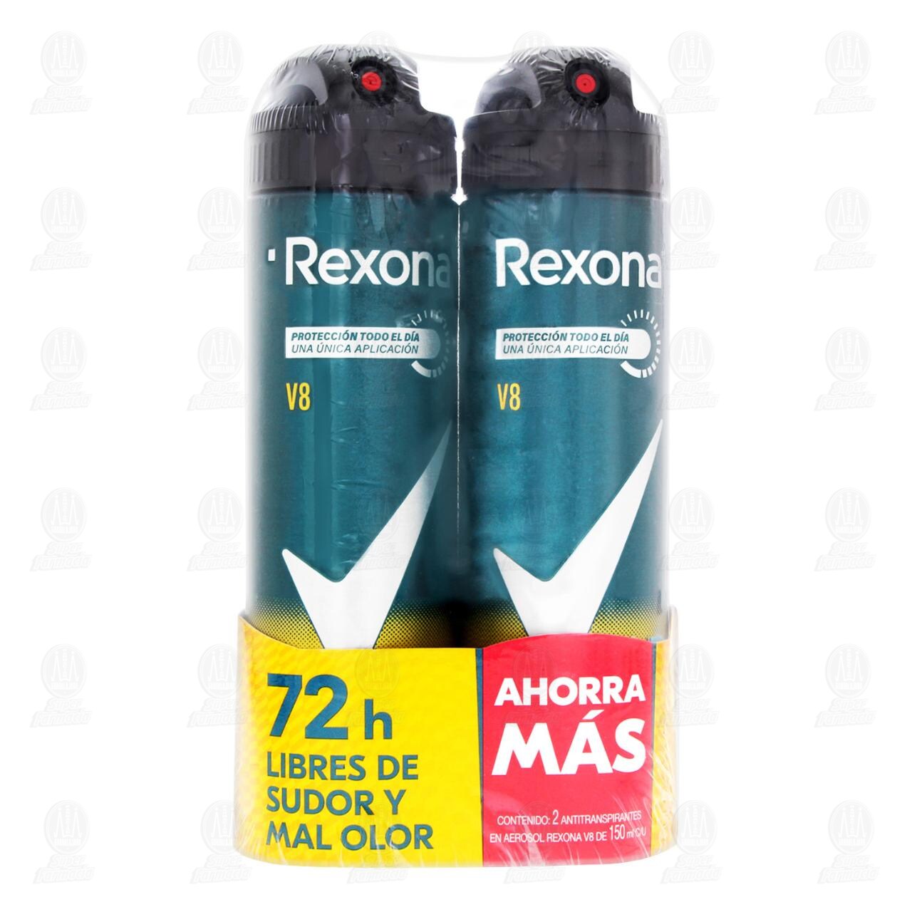 Pack Antitranspirante Rexona V8 en Aerosol, 2 pzas de 150 ml c/u. image number 1
