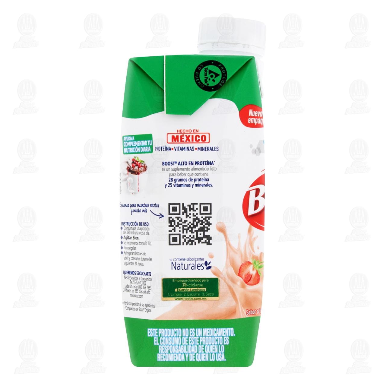 Suplemento Alimenticio Boost Alto en Prote&iacute;na Sabor Fresa, 330 ml. image number 2