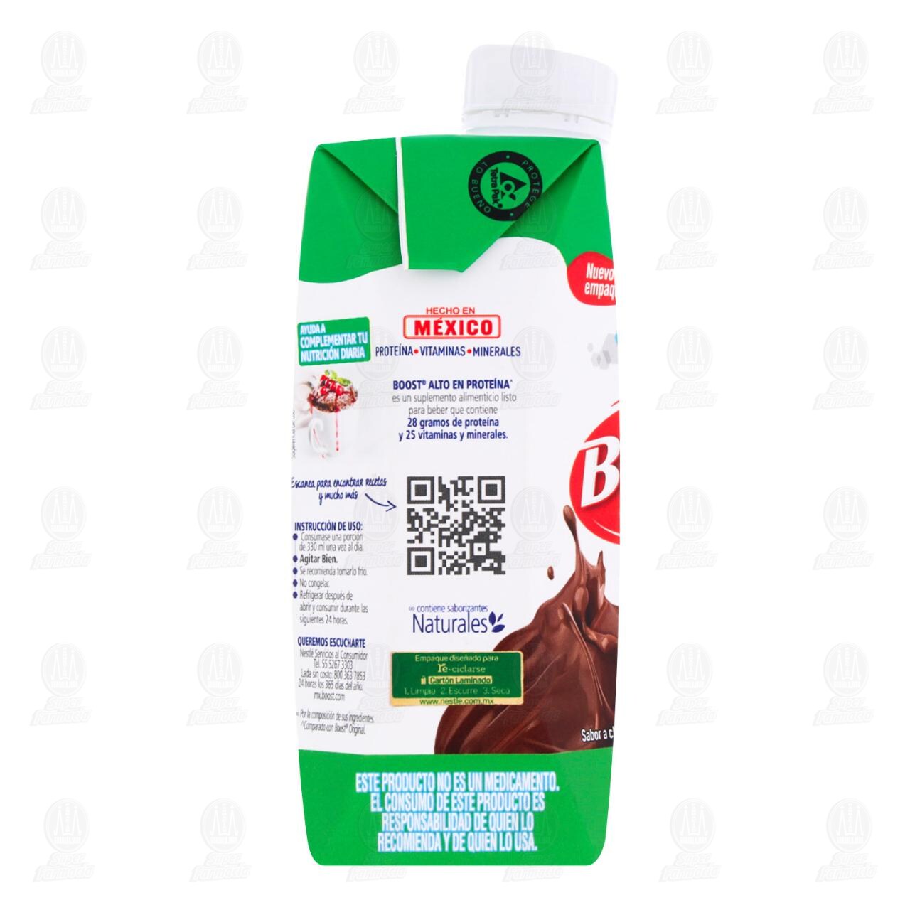 Suplemento Alimenticio Boost Alto en Prote&iacute;na Sabor Chocolate, 330 ml. image number 2