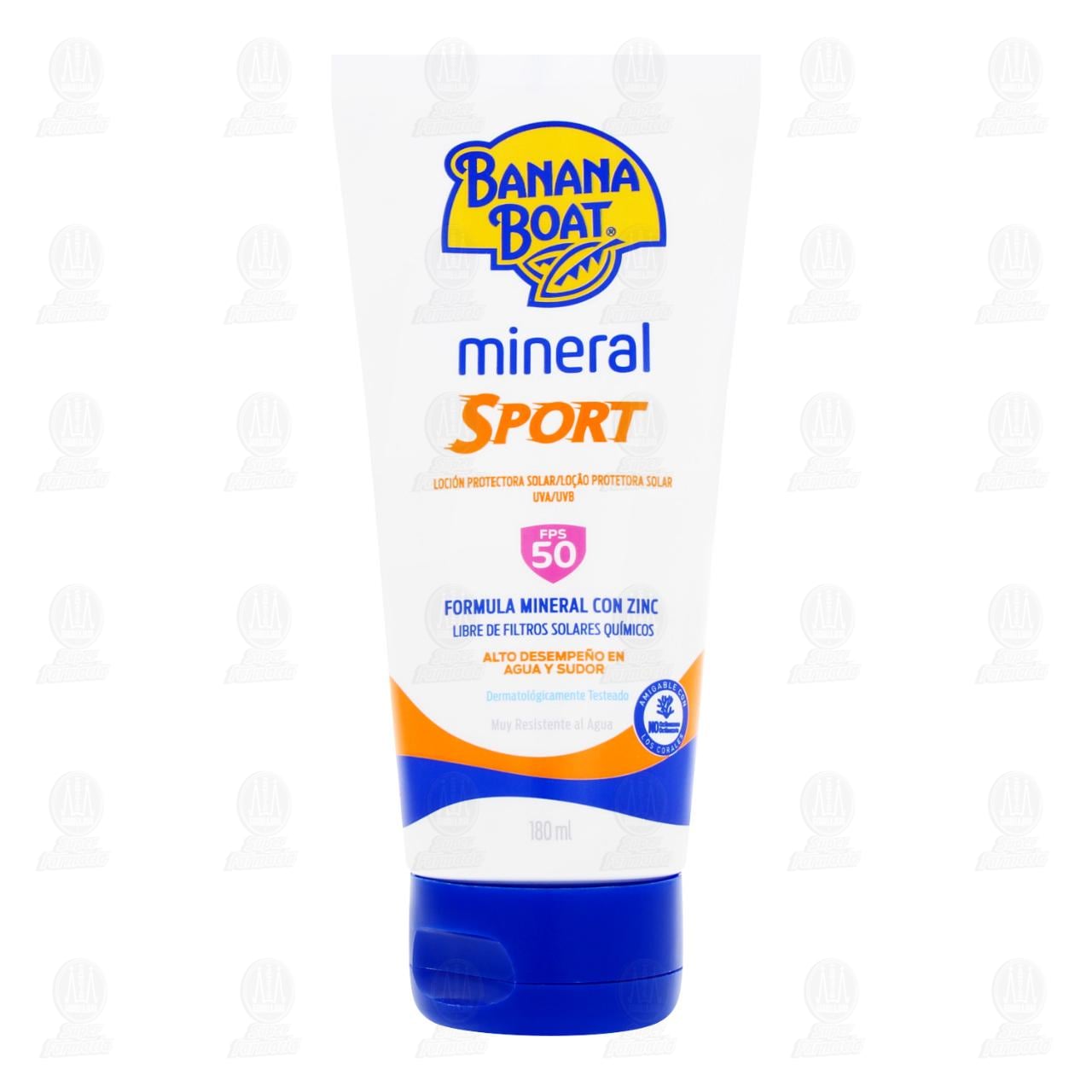 Imagen para Protector Solar Banana Boat Mineral Sport Loción FPS50+, 180 ml.