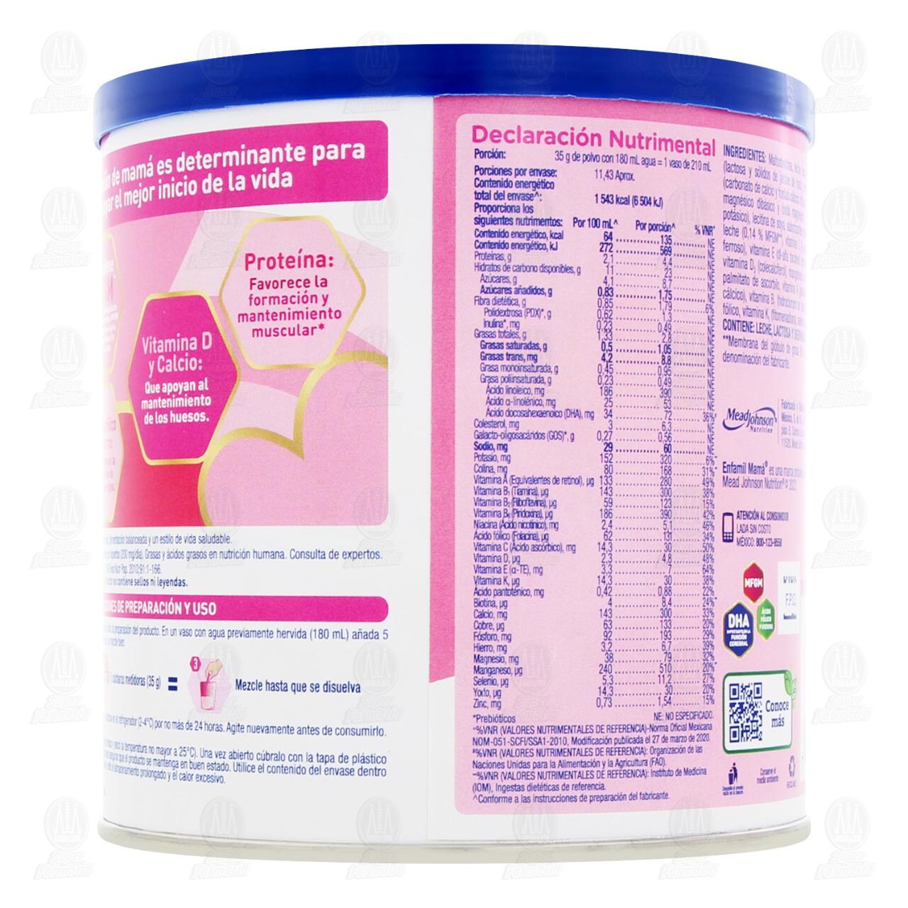 F&oacute;rmula Enfamil Mam&aacute; Apoya la Nutrici&oacute;n de Mam&aacute; Sabor Vainilla, 400 gr. image number 2