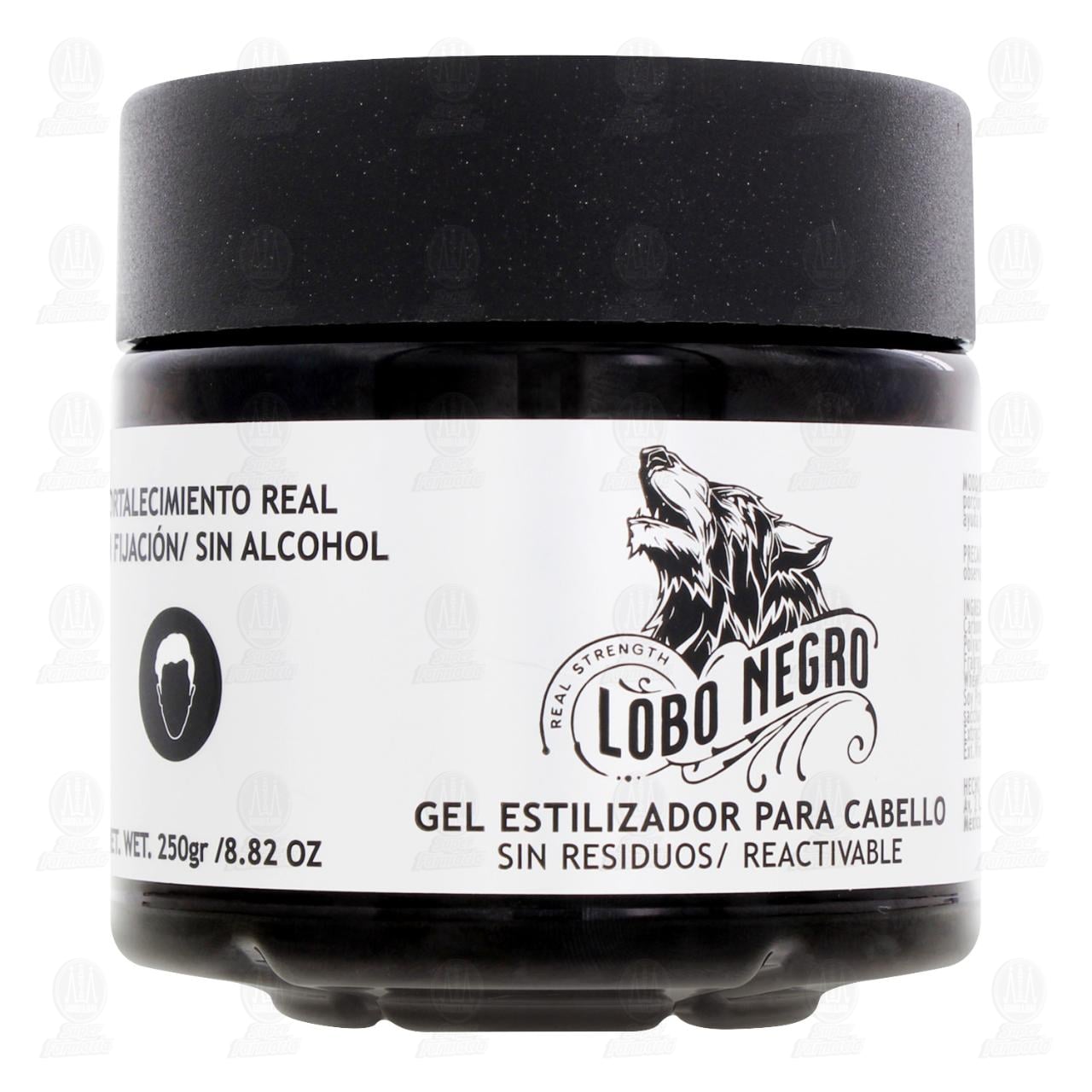 Gel para Cabello Lobo Negro Estilizador Sin Residuos, 250 gr.