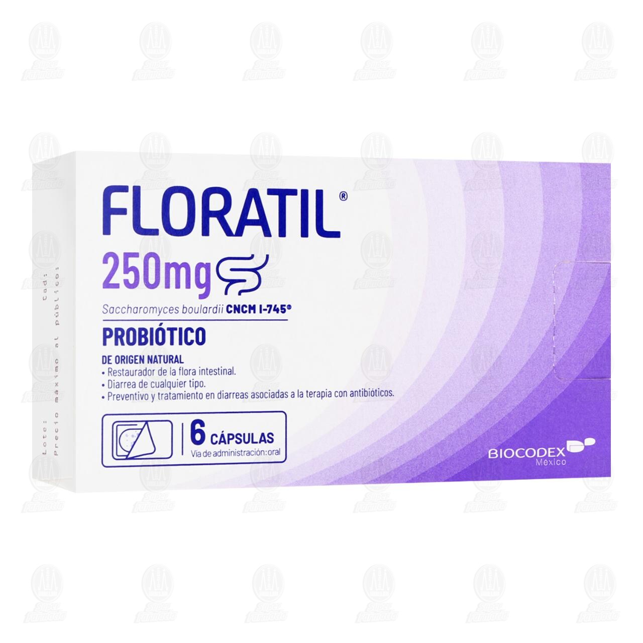 Floratil 250 mg, 6 C&aacute;psulas. image number 0