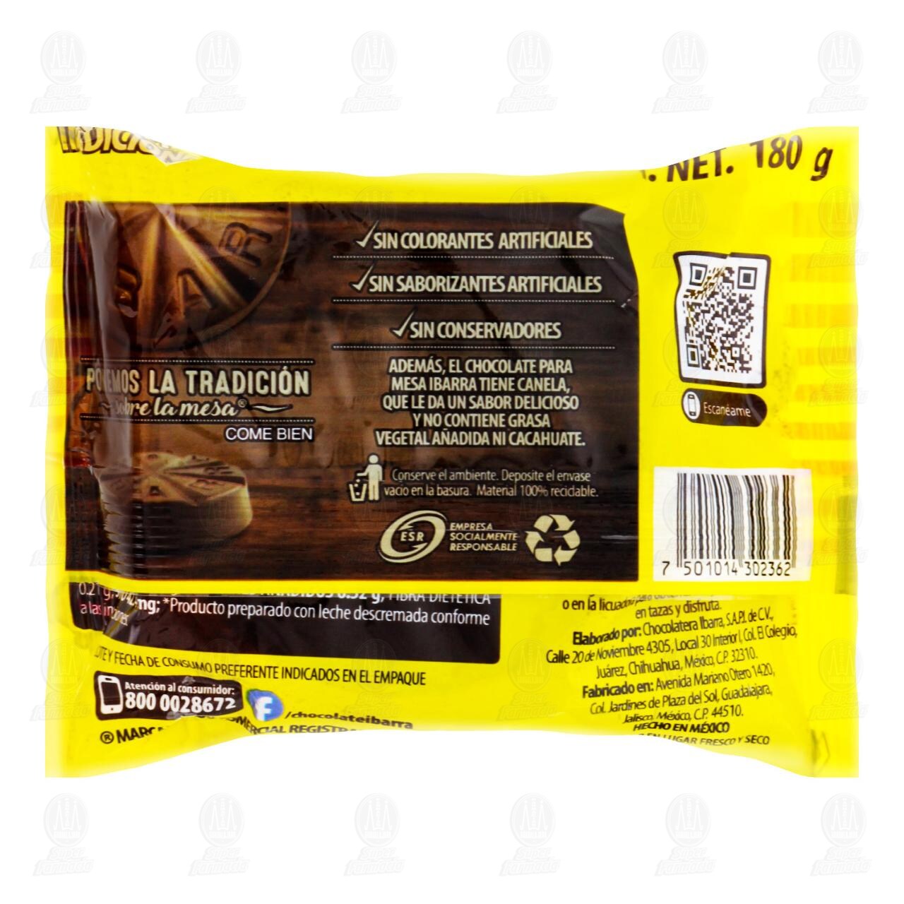 Chocolate Ibarra en Tablilla, 180 gr. image number 1