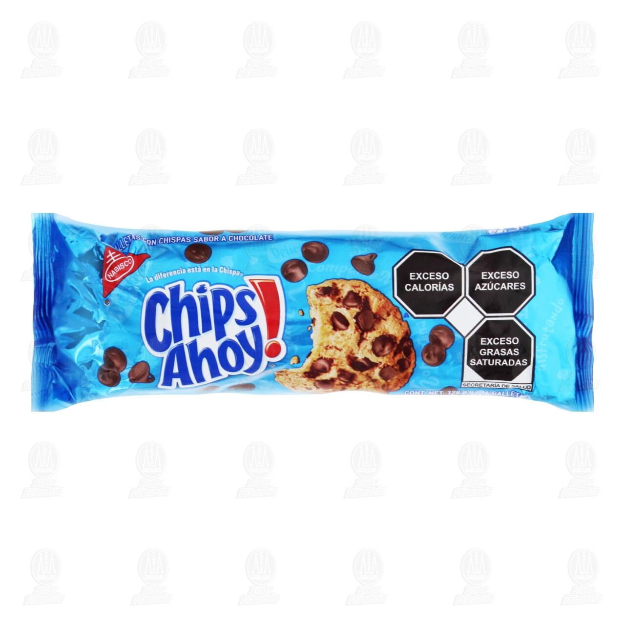 Galletas Chips Ahoy Sabor a Chocolate, 128.8 gr.