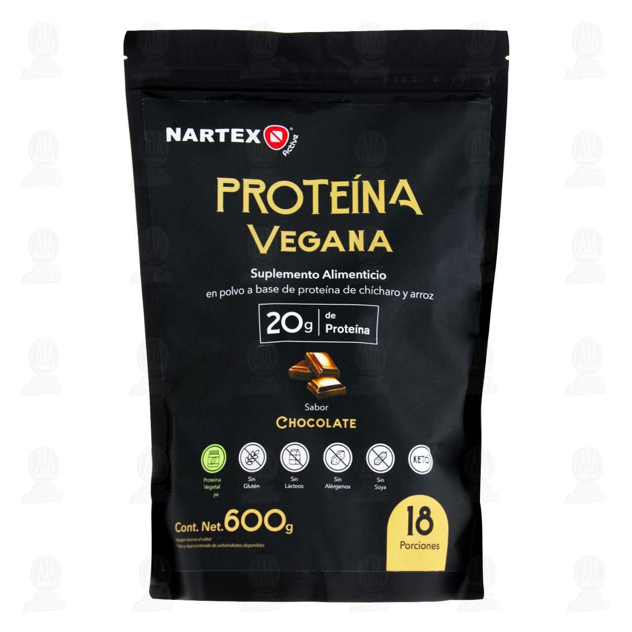 Imagen para Proteína Vegetal Nartex Active Sabor a Chocolate, 600 gr.