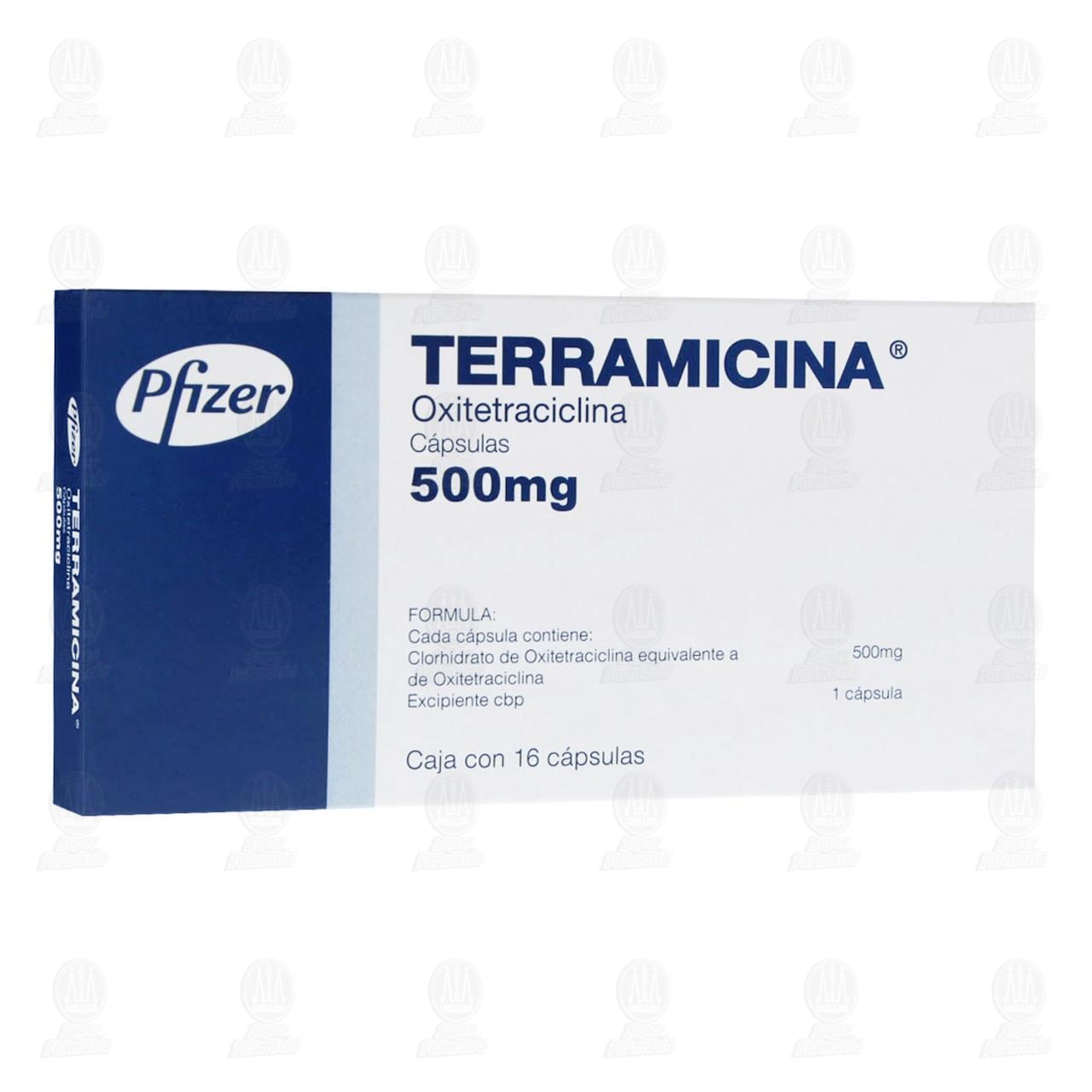 Terramicina 500 mg, 16 C&aacute;psulas. image number 0