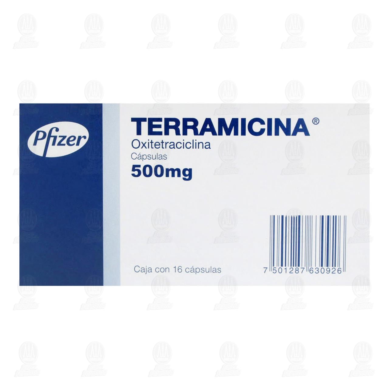 Terramicina 500 mg, 16 C&aacute;psulas. image number 1