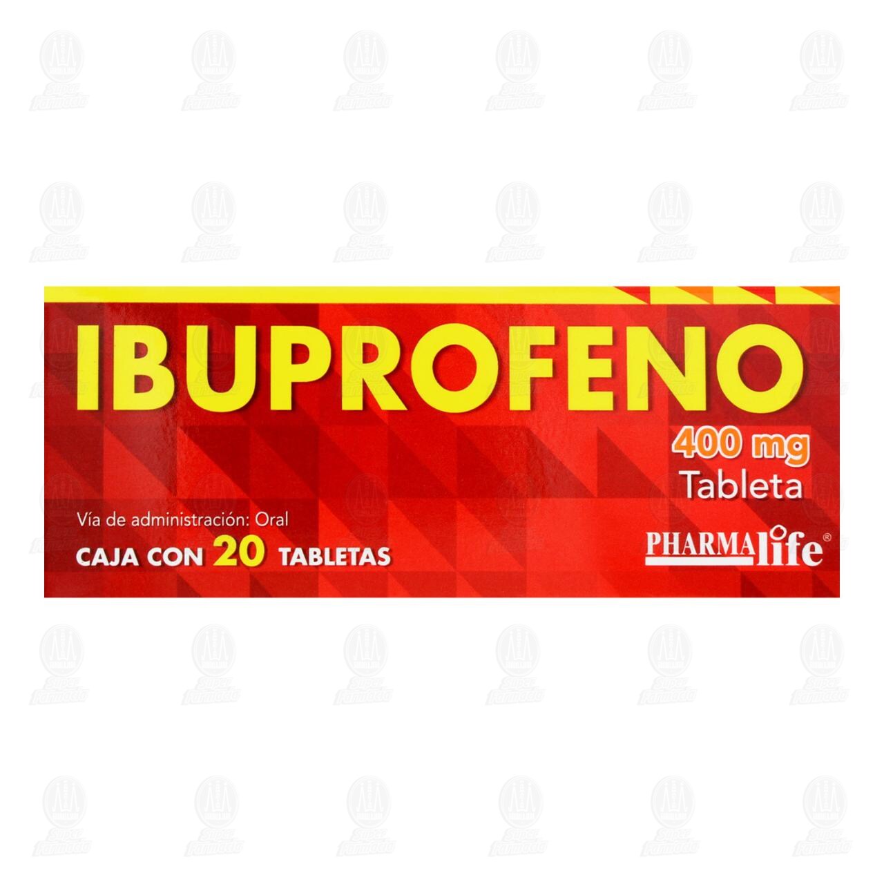 Ibuprofeno 400 mg, 20 Tabletas Pharmalife. image number 1