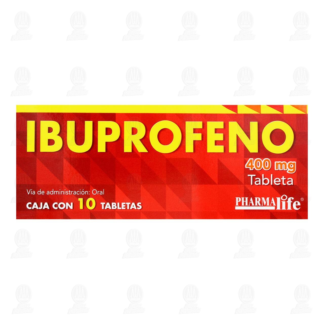 Ibuprofeno 400 mg, 10 Tabletas Pharmalife. image number 1