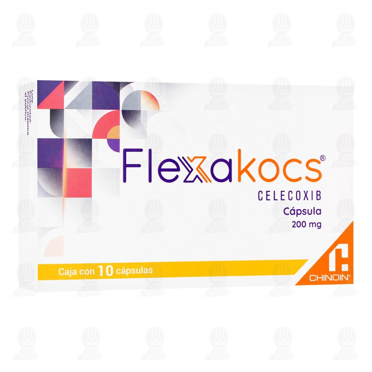 Flexakocs 200 mg, 10 C&aacute;psulas. image number 0