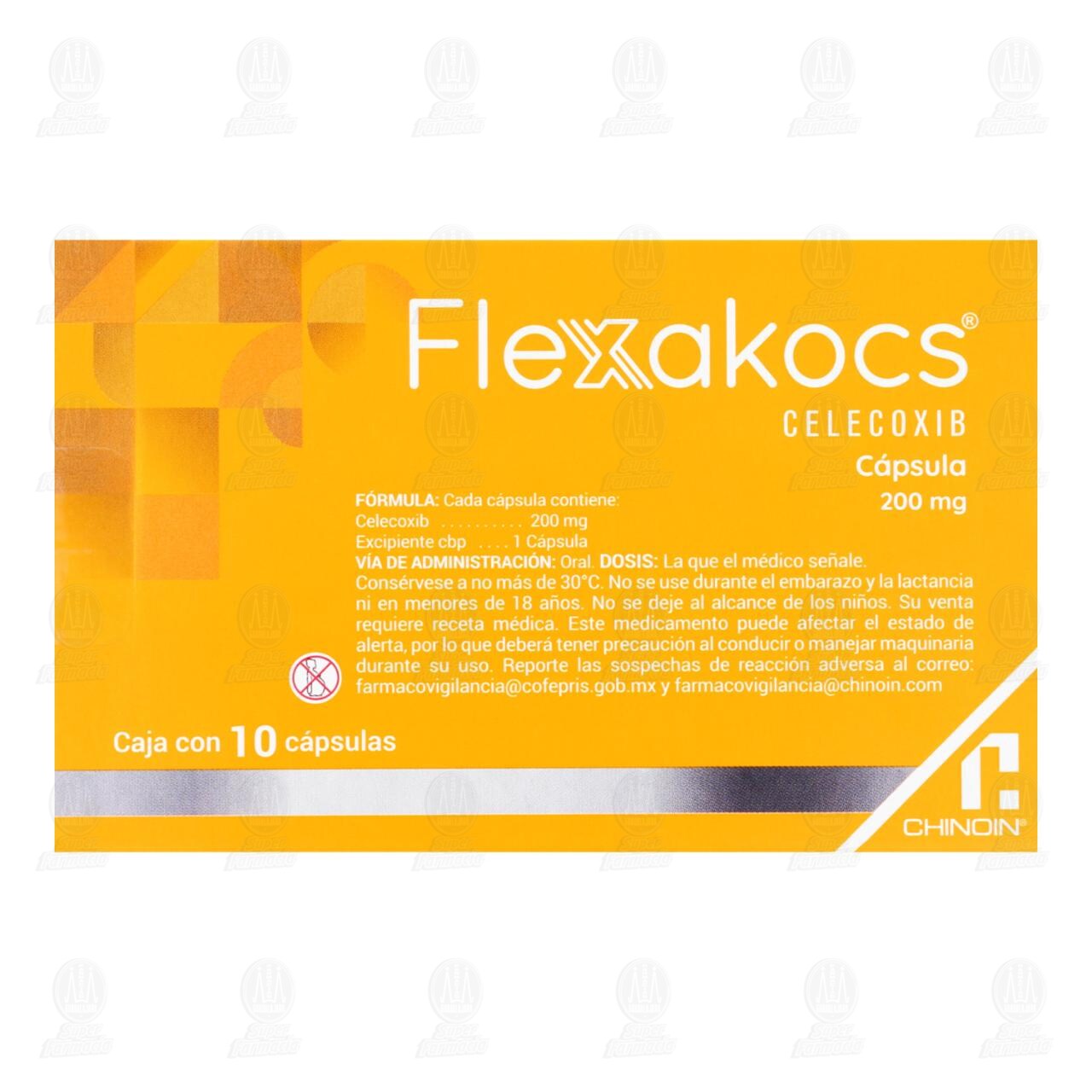 Flexakocs 200 mg, 10 C&aacute;psulas. image number 2