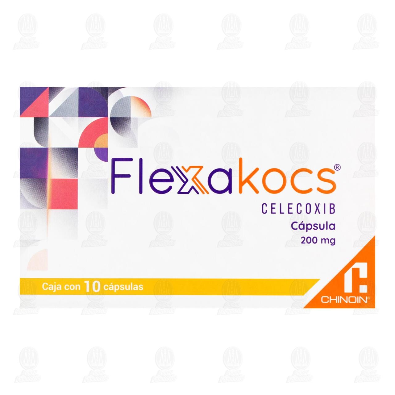 Flexakocs 200 mg, 10 C&aacute;psulas. image number 1
