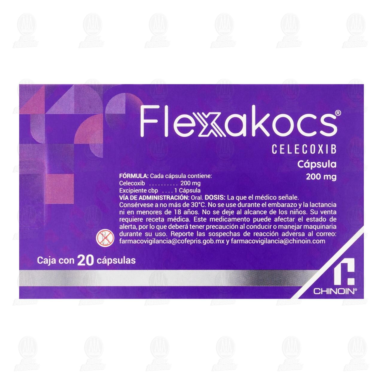 Flexakocs 200 mg, 20 C&aacute;psulas. image number 2