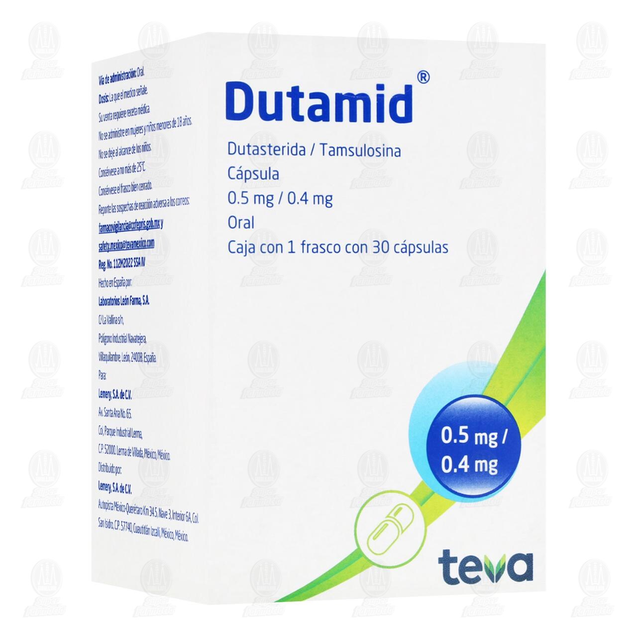 Dutamid 0.5mg/0.4mg, 30 C&aacute;psulas. image number 0