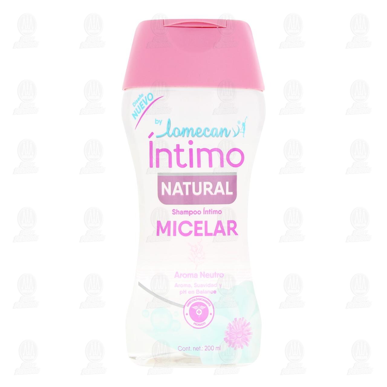 Shampoo &Iacute;ntimo Natural Lomecan V Micelar Aroma Neutro, 200 ml. image number 1