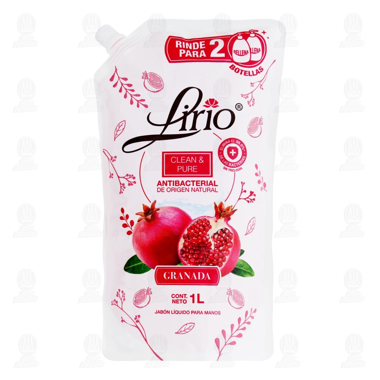Imagen para Jabón Líquido Lirio Clean &amp; Pure Granada, 1 l.