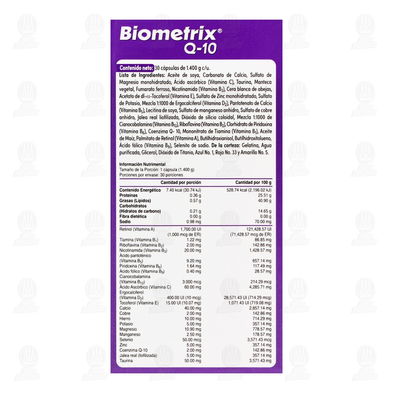 Biometrix Q-10, 30 C&aacute;psulas. image number 2