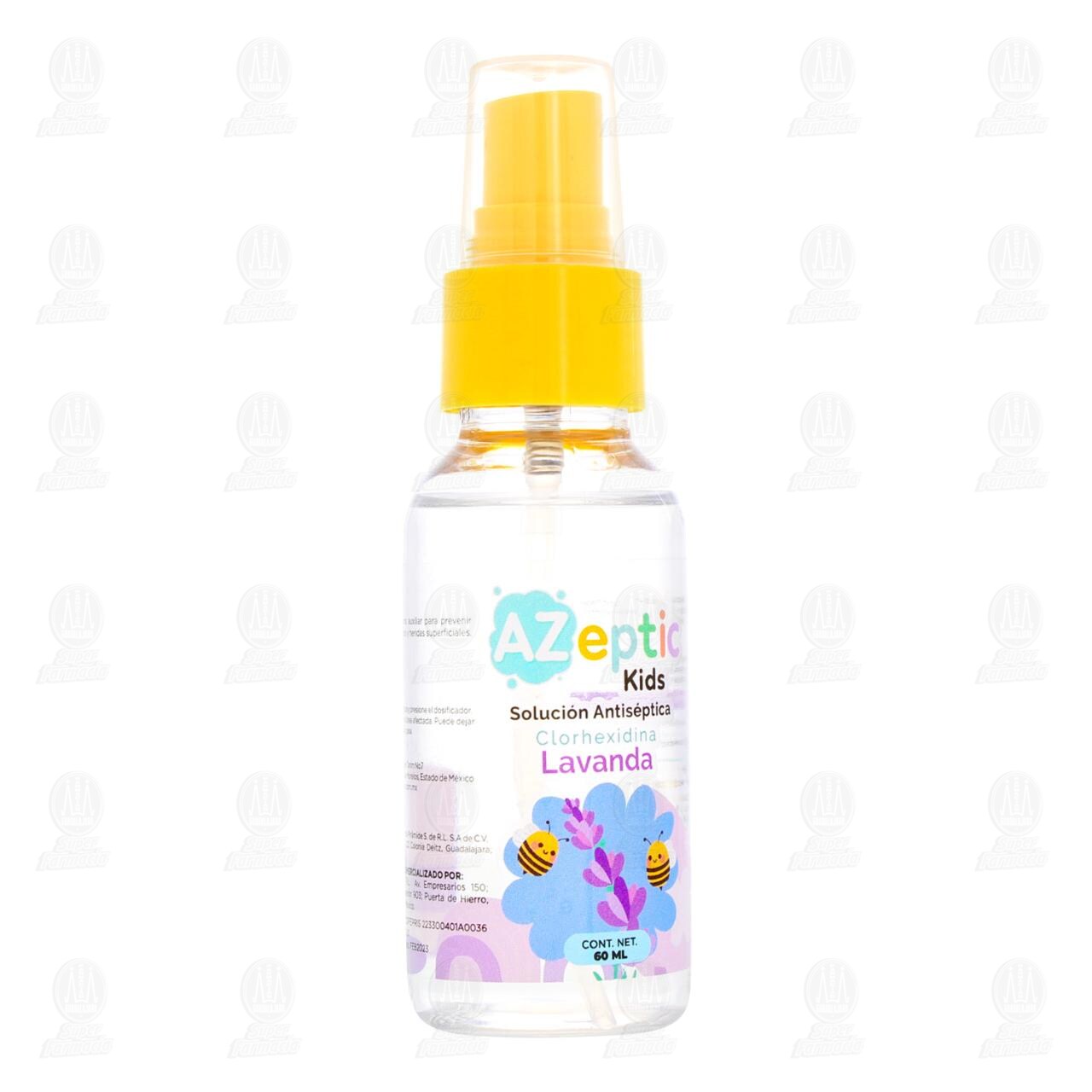 Soluci&oacute;n Antis&eacute;ptica Azeptic Kids Lavanda, 60 ml. image number 0