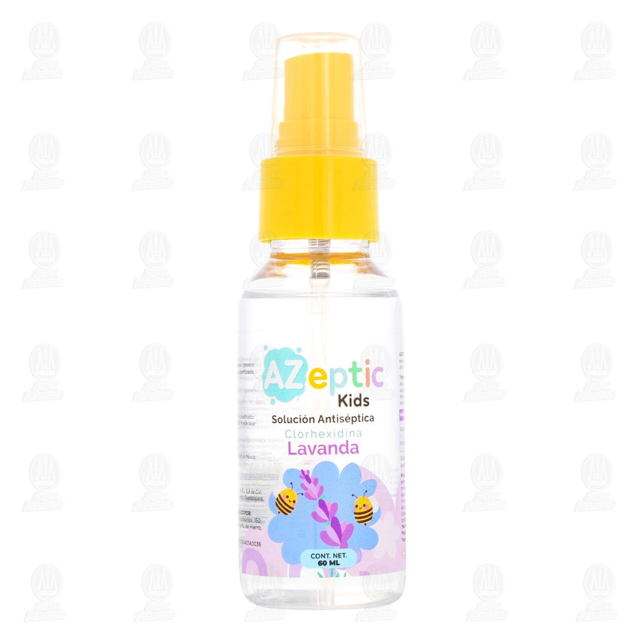 Soluci&oacute;n Antis&eacute;ptica Azeptic Kids Lavanda, 60 ml. image number 1