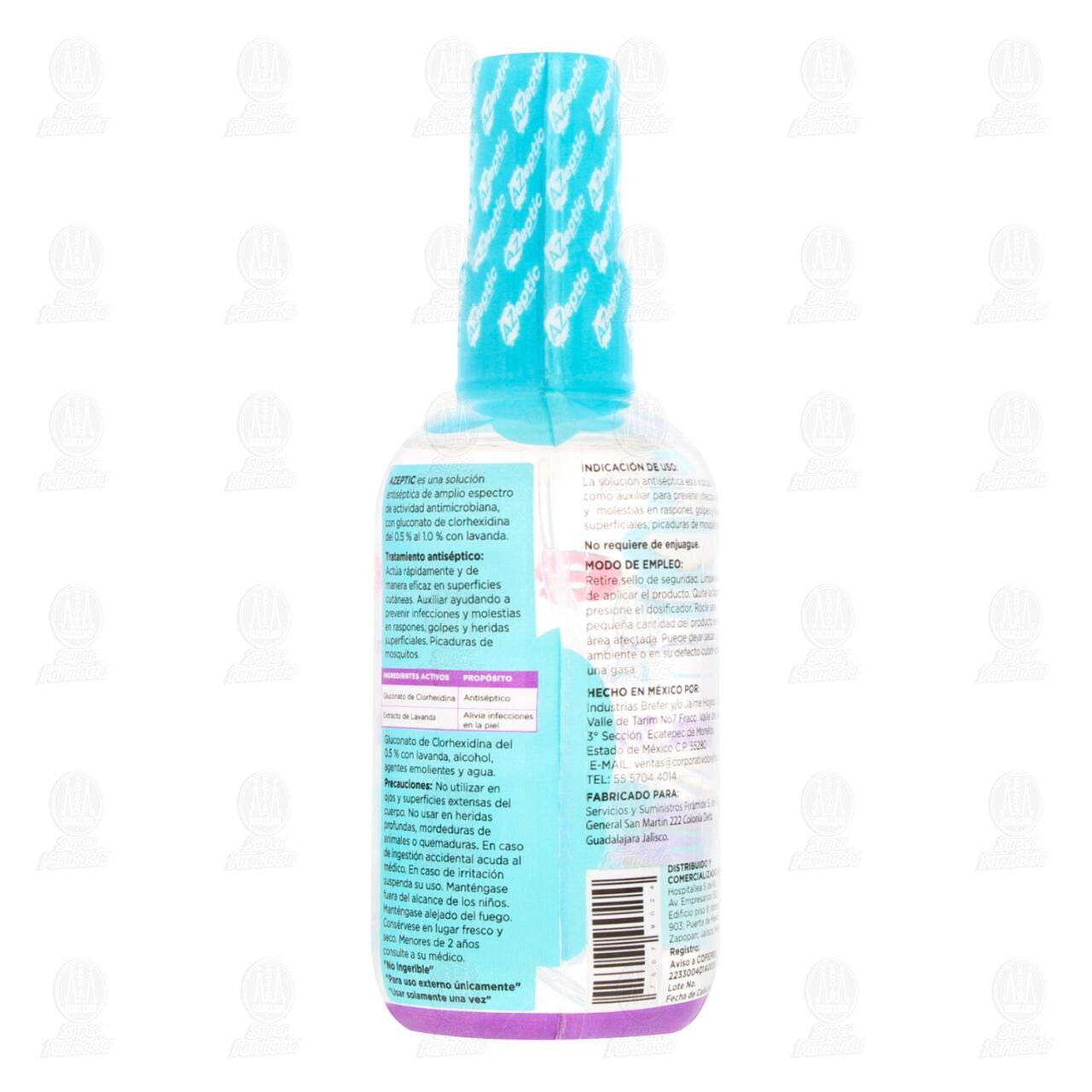 Soluci&oacute;n Antis&eacute;ptica Azeptic Lavanda, 90 ml. image number 2