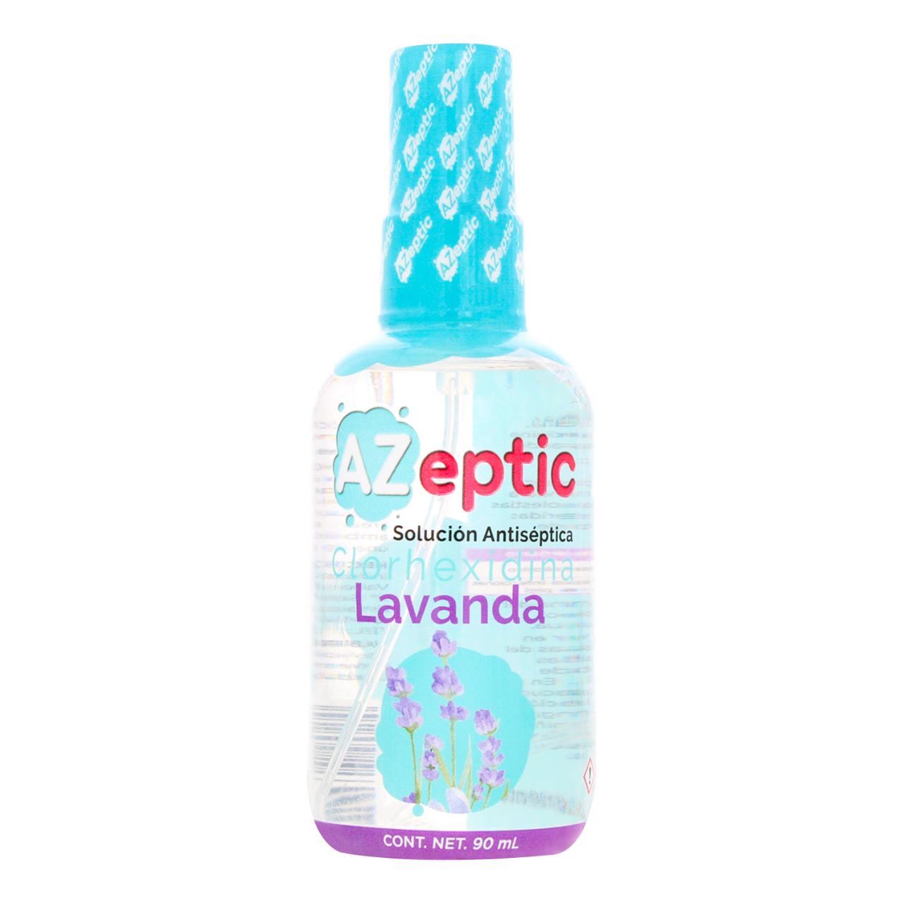 Soluci&oacute;n Antis&eacute;ptica Azeptic Lavanda, 90 ml. image number 1