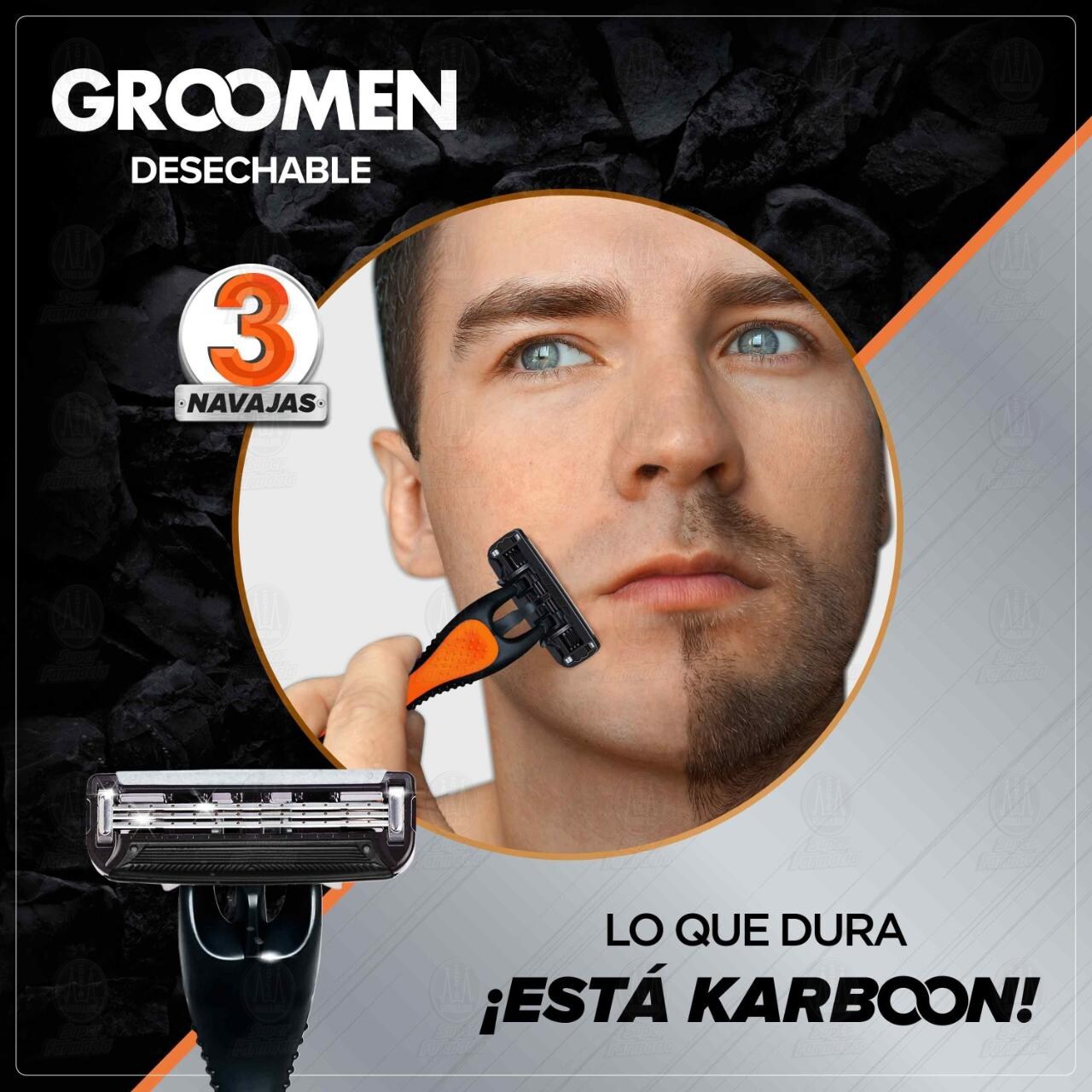 Rastrillo Desechable Groomen 300 de 3 Navajas, 2 pzas. image number 4
